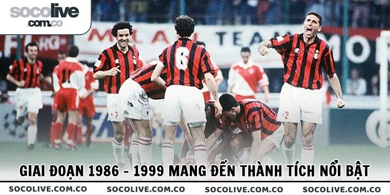 Giai đoạn từ 1986 - 1999 đã mang đến nhiều thành tích nổi bật cho đội bóng